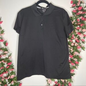 Adidas Climalite Black Polo Shirt Womens XL Workout Gym Outdoor Walking